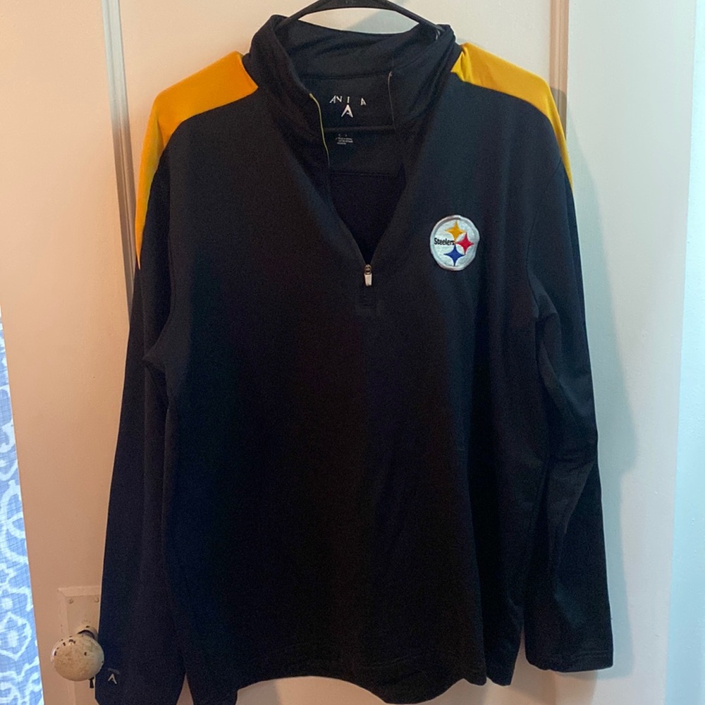 Mens quarter zip pullover Steelers size medium